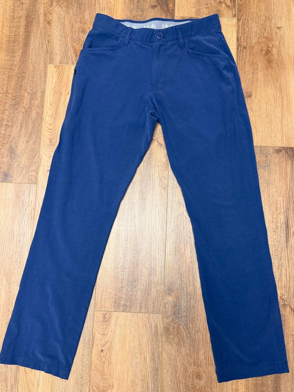 HUK Kona Performance Pants Men’s 30x32 Navy Fishing Hiking Golf Stretch UPF 50